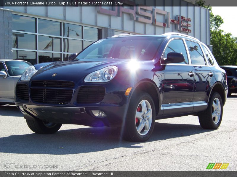 Lapis Blue Metallic / Stone/Steel Grey 2004 Porsche Cayenne Turbo