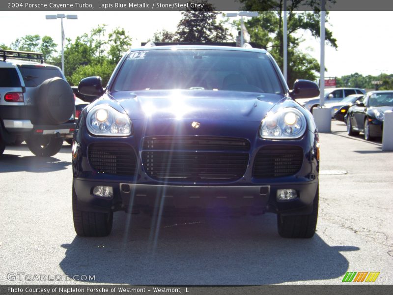 Lapis Blue Metallic / Stone/Steel Grey 2004 Porsche Cayenne Turbo
