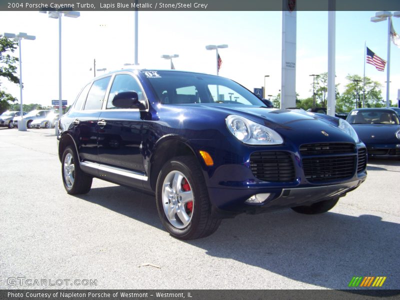 Lapis Blue Metallic / Stone/Steel Grey 2004 Porsche Cayenne Turbo