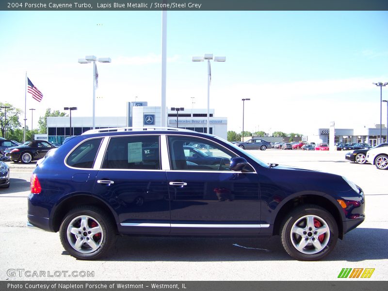Lapis Blue Metallic / Stone/Steel Grey 2004 Porsche Cayenne Turbo