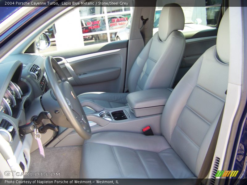 Lapis Blue Metallic / Stone/Steel Grey 2004 Porsche Cayenne Turbo