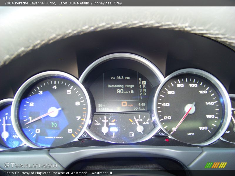 Lapis Blue Metallic / Stone/Steel Grey 2004 Porsche Cayenne Turbo