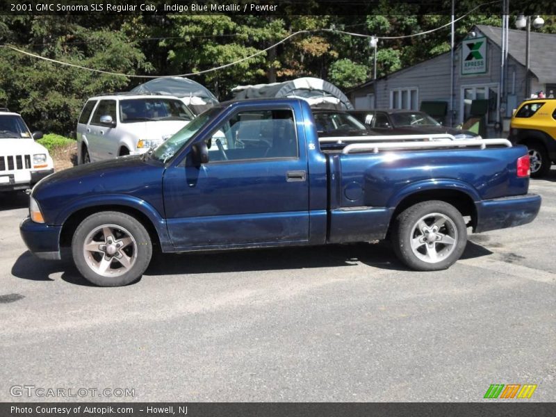 Indigo Blue Metallic / Pewter 2001 GMC Sonoma SLS Regular Cab