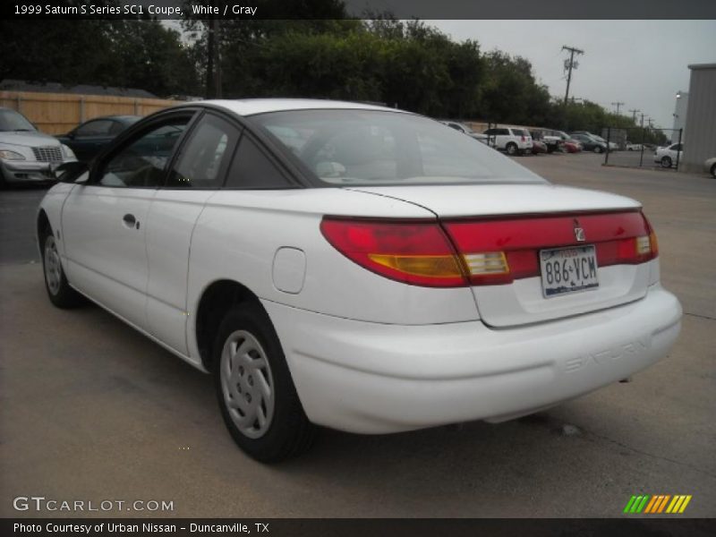 White / Gray 1999 Saturn S Series SC1 Coupe