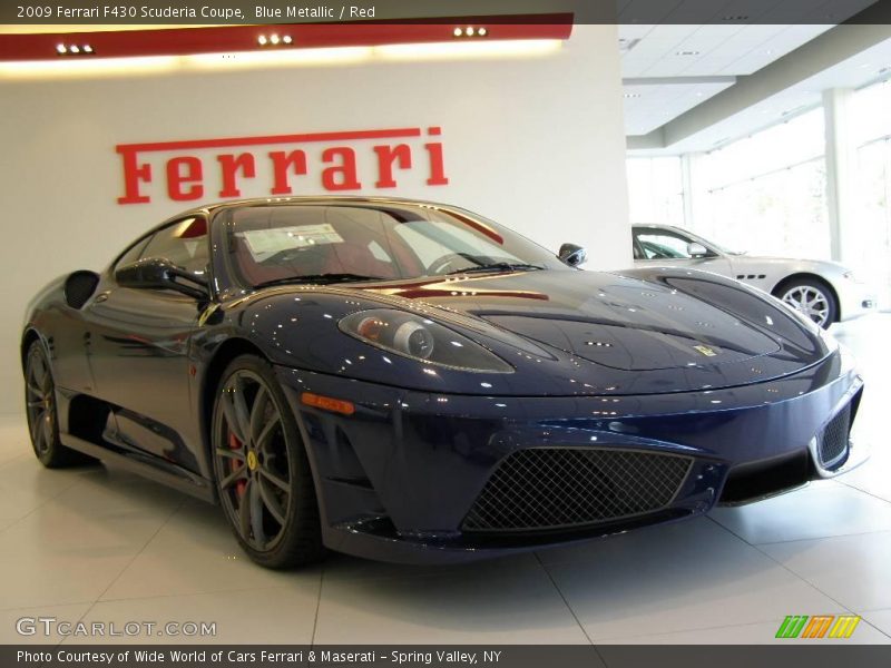 Blue Metallic / Red 2009 Ferrari F430 Scuderia Coupe