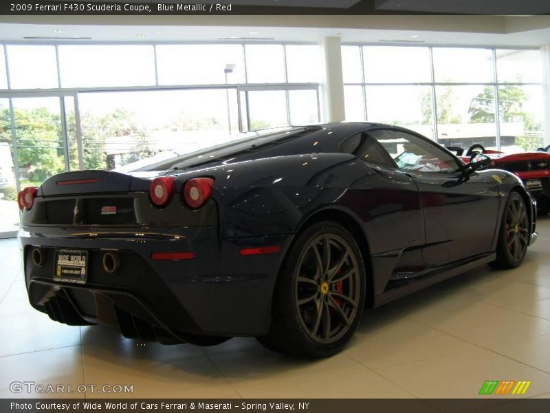 Blue Metallic / Red 2009 Ferrari F430 Scuderia Coupe