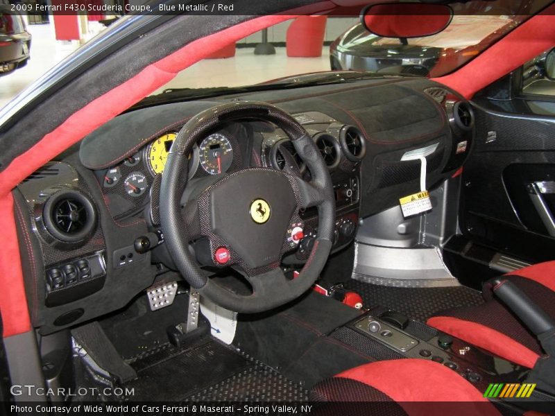 Blue Metallic / Red 2009 Ferrari F430 Scuderia Coupe