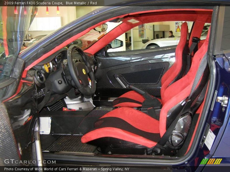 Blue Metallic / Red 2009 Ferrari F430 Scuderia Coupe