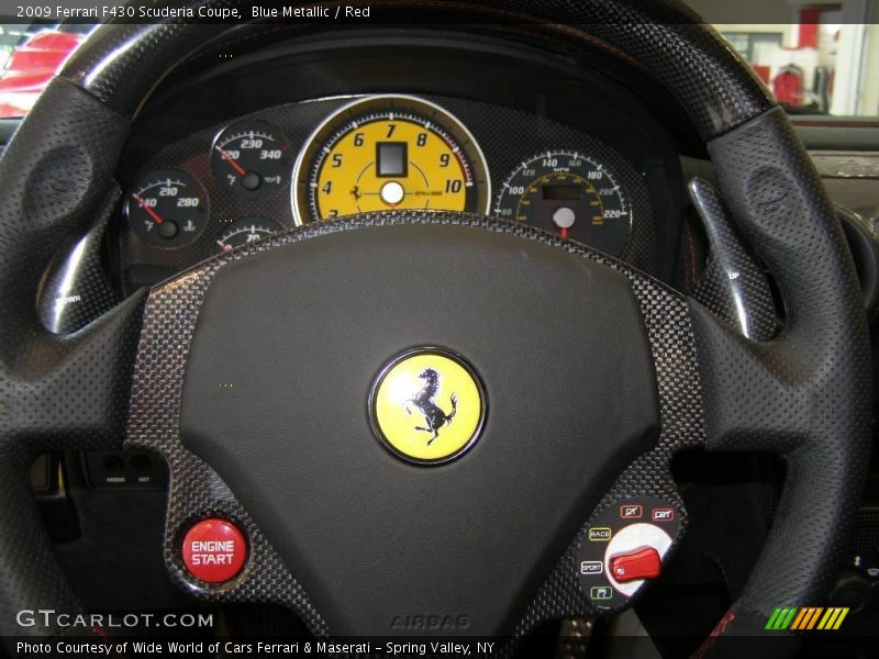 Blue Metallic / Red 2009 Ferrari F430 Scuderia Coupe