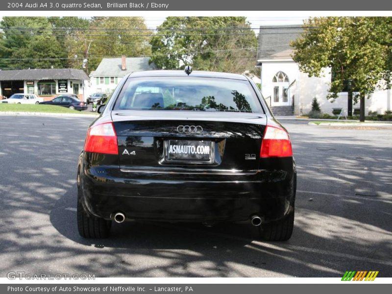 Brilliant Black / Ebony 2004 Audi A4 3.0 quattro Sedan