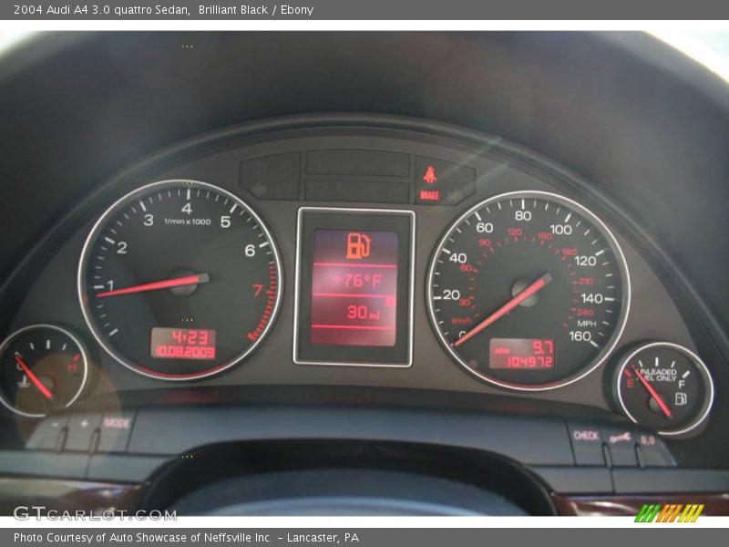 Brilliant Black / Ebony 2004 Audi A4 3.0 quattro Sedan