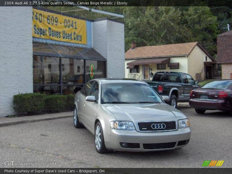 Canvas Beige Metallic / Ebony 2004 Audi A6 2.7T S-Line quattro Sedan
