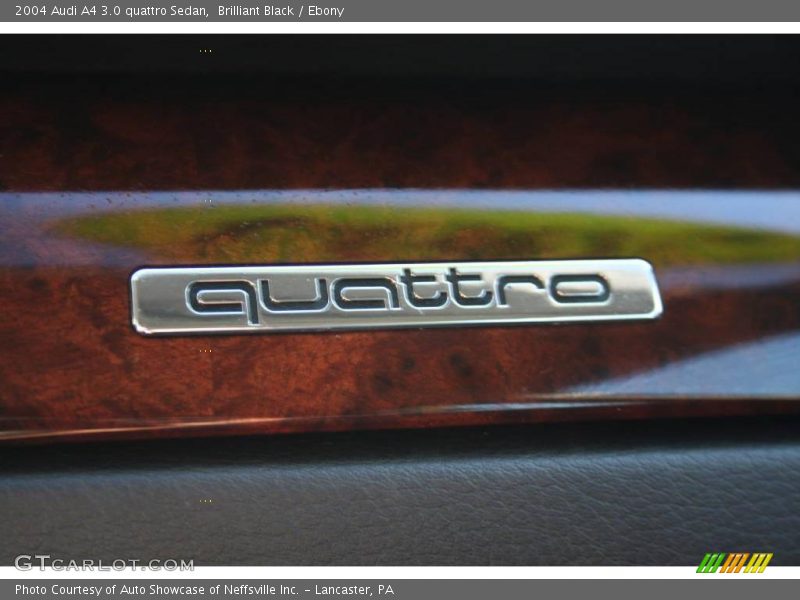 Brilliant Black / Ebony 2004 Audi A4 3.0 quattro Sedan