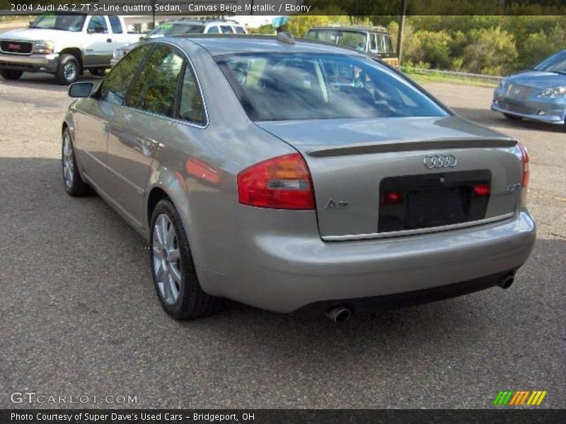 Canvas Beige Metallic / Ebony 2004 Audi A6 2.7T S-Line quattro Sedan