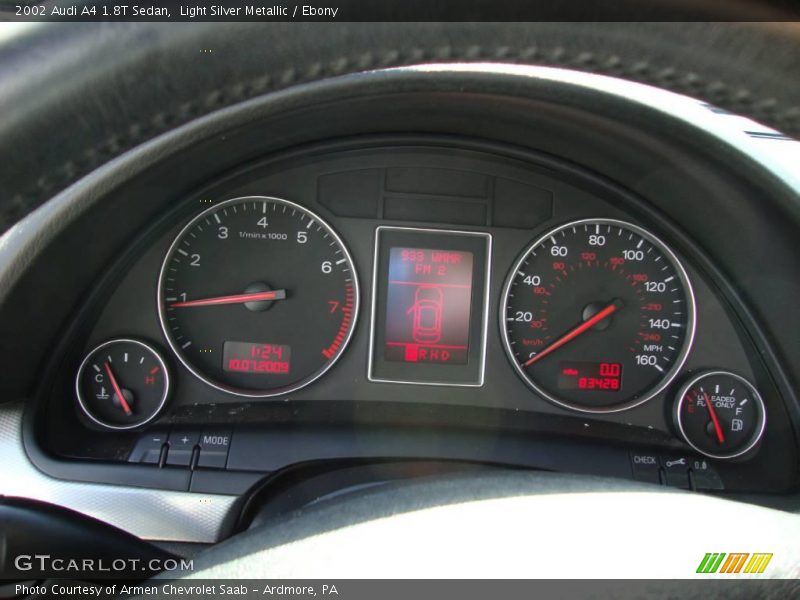 Light Silver Metallic / Ebony 2002 Audi A4 1.8T Sedan