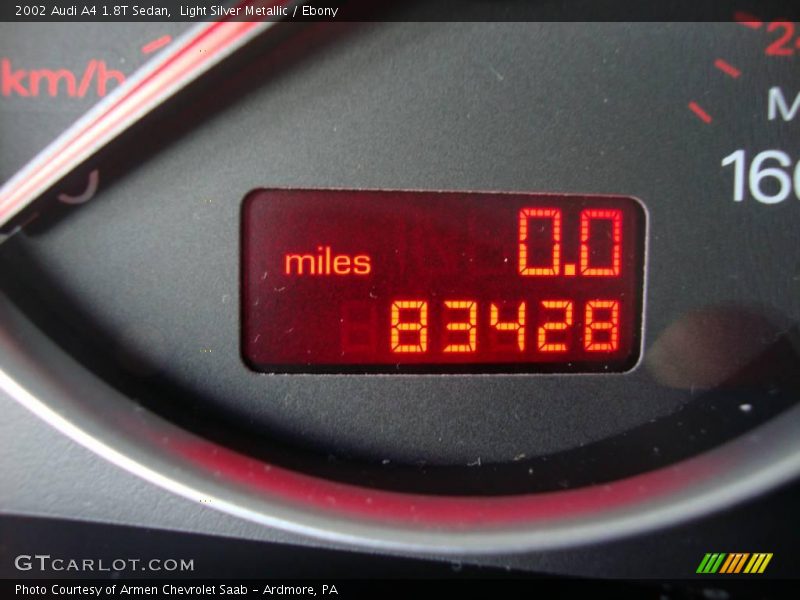 Light Silver Metallic / Ebony 2002 Audi A4 1.8T Sedan