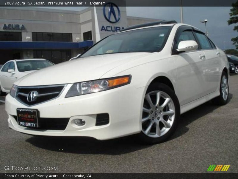 Premium White Pearl / Parchment 2007 Acura TSX Sedan