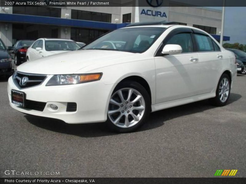 Premium White Pearl / Parchment 2007 Acura TSX Sedan