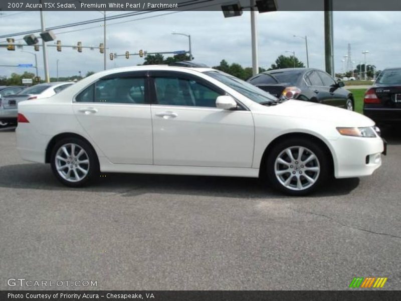 Premium White Pearl / Parchment 2007 Acura TSX Sedan