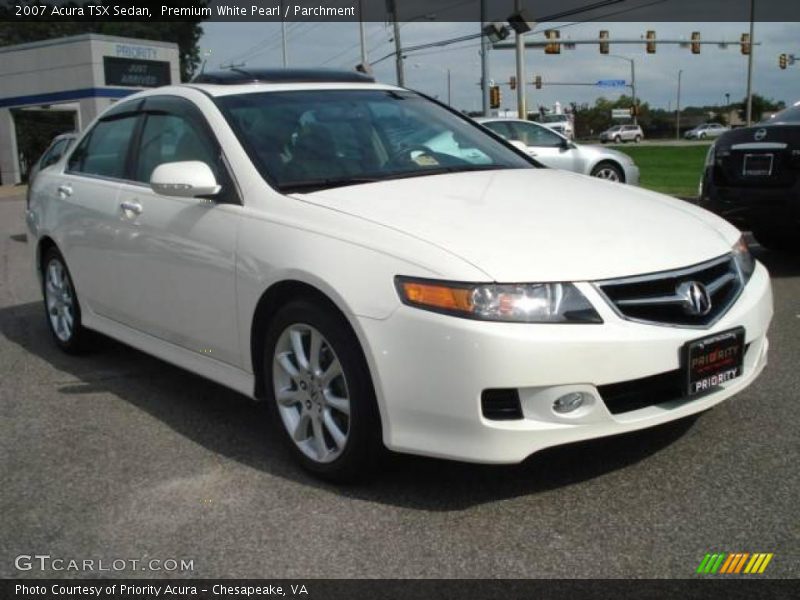 Premium White Pearl / Parchment 2007 Acura TSX Sedan