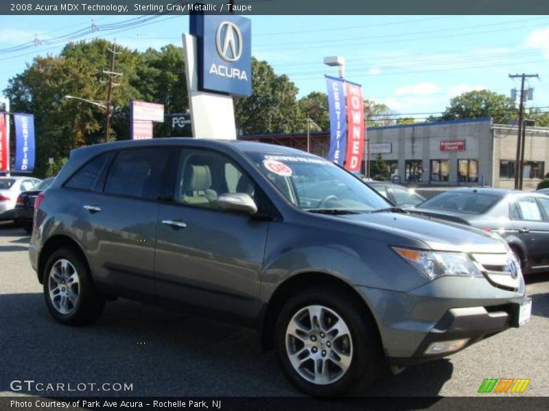 Sterling Gray Metallic / Taupe 2008 Acura MDX Technology