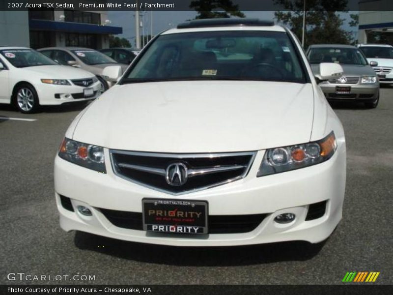 Premium White Pearl / Parchment 2007 Acura TSX Sedan