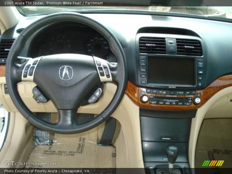Premium White Pearl / Parchment 2007 Acura TSX Sedan