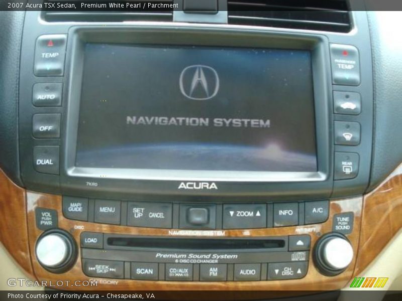 Premium White Pearl / Parchment 2007 Acura TSX Sedan