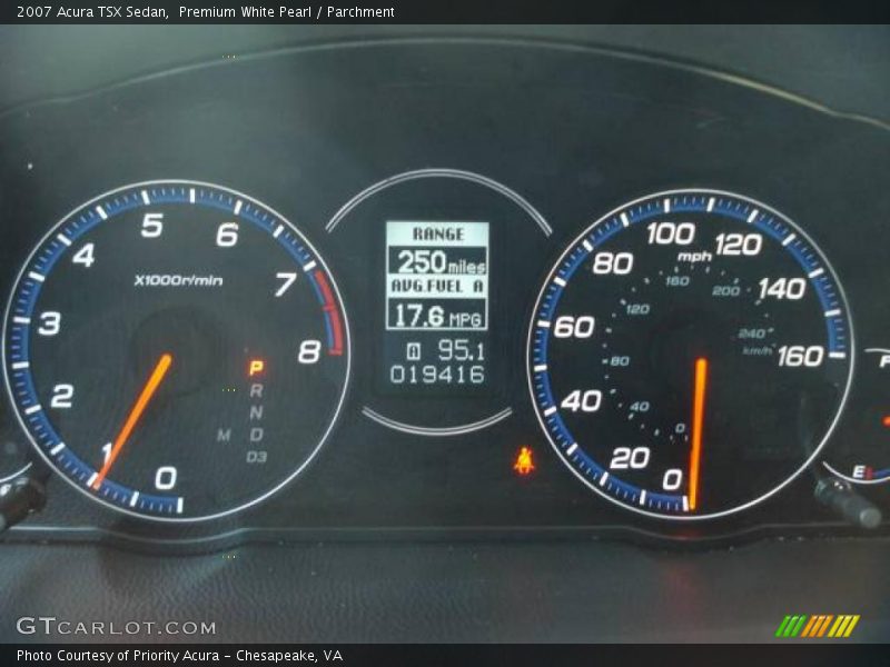 Premium White Pearl / Parchment 2007 Acura TSX Sedan