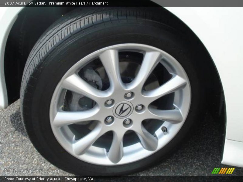 Premium White Pearl / Parchment 2007 Acura TSX Sedan
