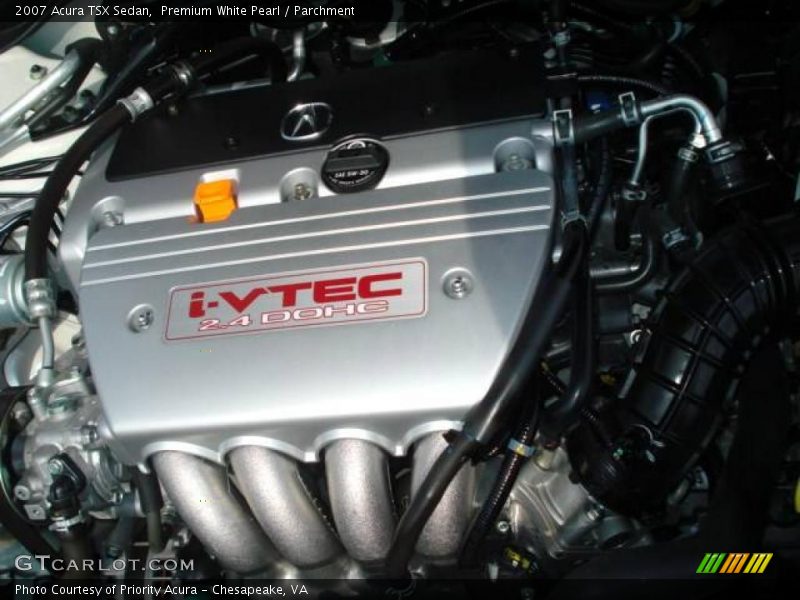 Premium White Pearl / Parchment 2007 Acura TSX Sedan