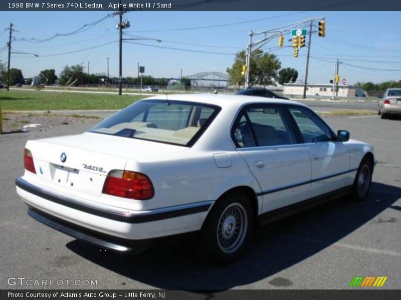 Alpine White III / Sand 1998 BMW 7 Series 740iL Sedan