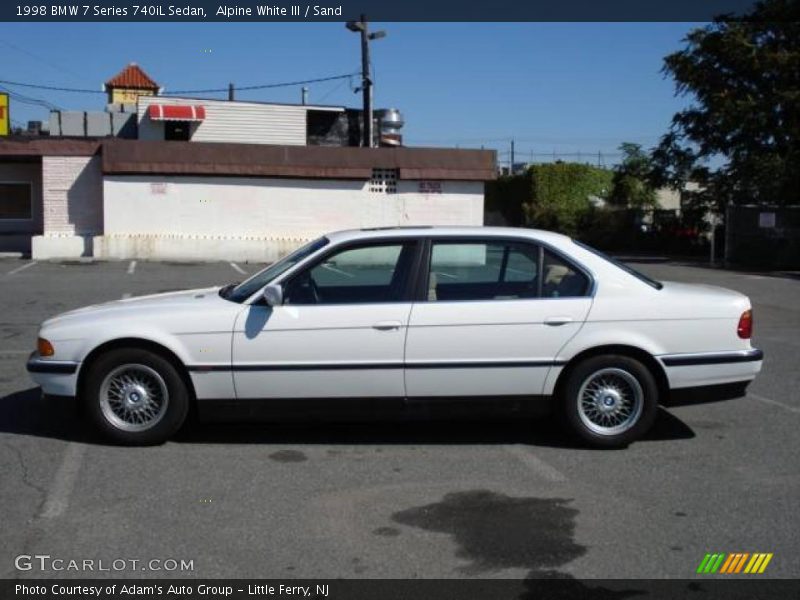 Alpine White III / Sand 1998 BMW 7 Series 740iL Sedan