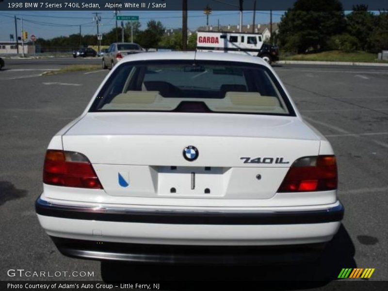 Alpine White III / Sand 1998 BMW 7 Series 740iL Sedan