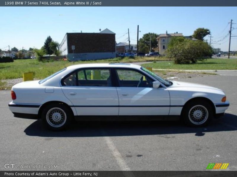 Alpine White III / Sand 1998 BMW 7 Series 740iL Sedan