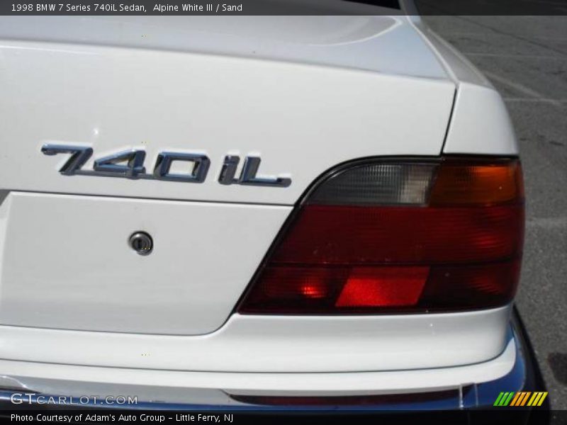 Alpine White III / Sand 1998 BMW 7 Series 740iL Sedan