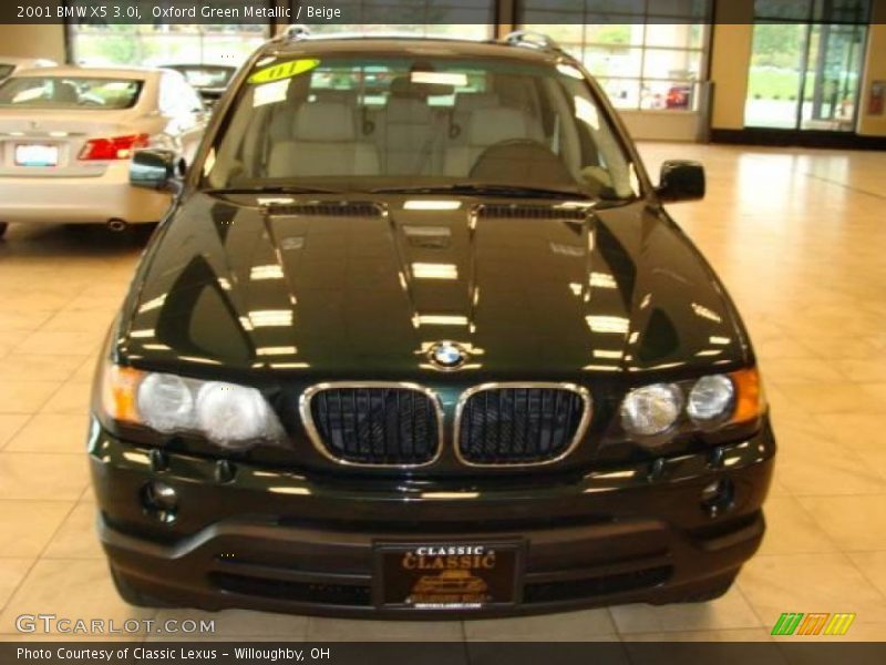 Oxford Green Metallic / Beige 2001 BMW X5 3.0i