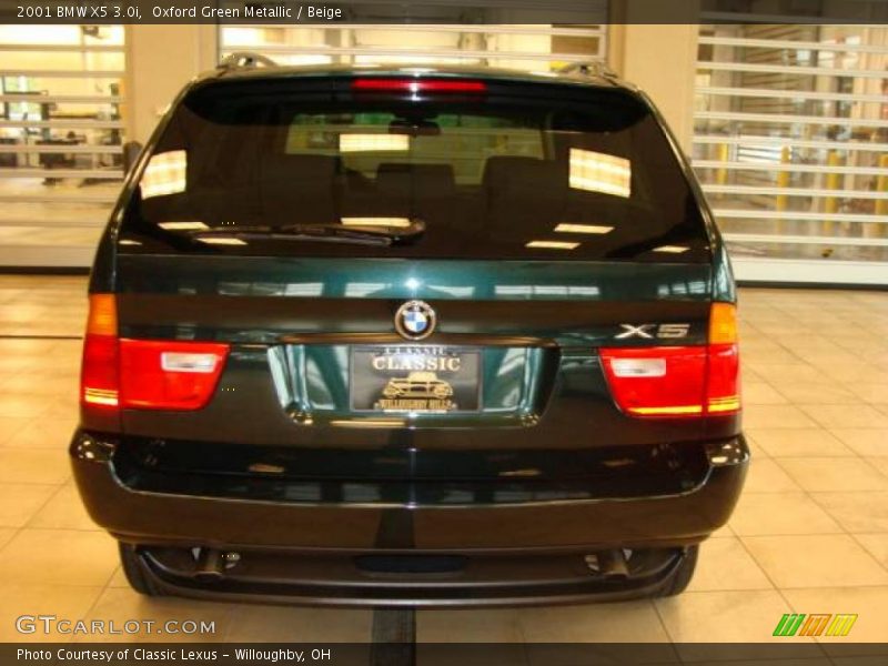 Oxford Green Metallic / Beige 2001 BMW X5 3.0i