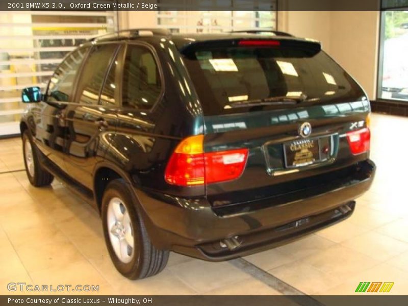 Oxford Green Metallic / Beige 2001 BMW X5 3.0i