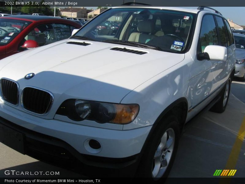 Alpine White / Beige 2002 BMW X5 3.0i