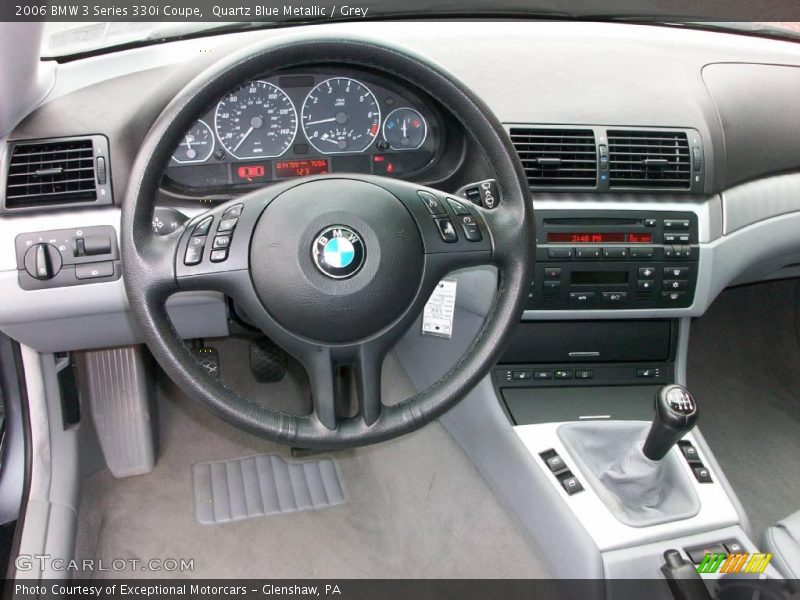 Quartz Blue Metallic / Grey 2006 BMW 3 Series 330i Coupe