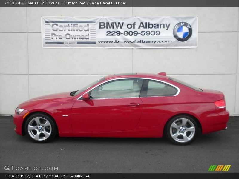Crimson Red / Beige Dakota Leather 2008 BMW 3 Series 328i Coupe