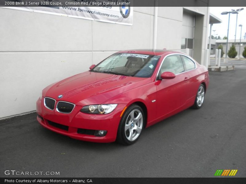 Crimson Red / Beige Dakota Leather 2008 BMW 3 Series 328i Coupe