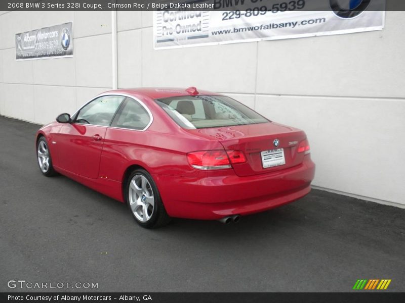 Crimson Red / Beige Dakota Leather 2008 BMW 3 Series 328i Coupe