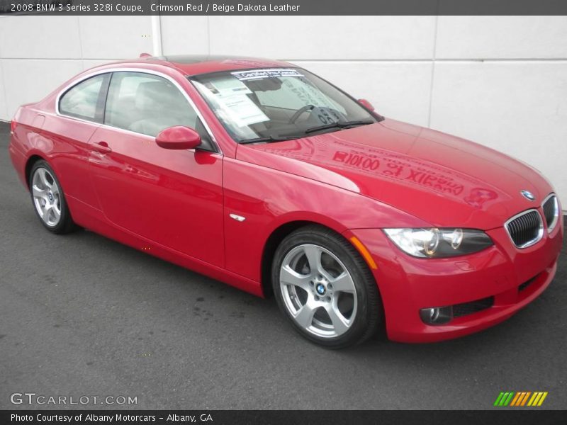 Crimson Red / Beige Dakota Leather 2008 BMW 3 Series 328i Coupe