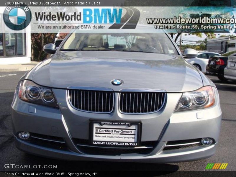 Arctic Metallic / Beige 2008 BMW 3 Series 335xi Sedan