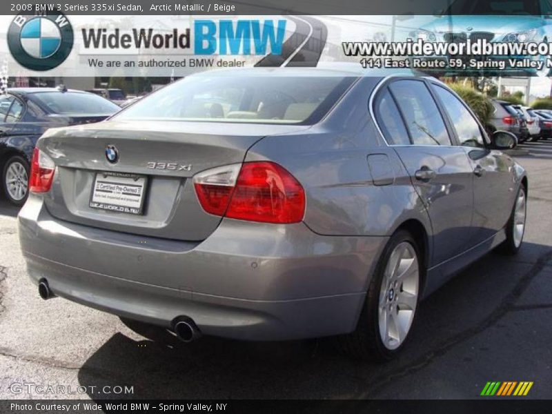 Arctic Metallic / Beige 2008 BMW 3 Series 335xi Sedan