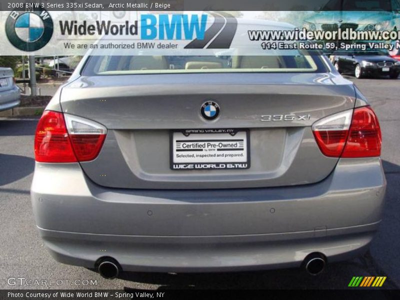 Arctic Metallic / Beige 2008 BMW 3 Series 335xi Sedan