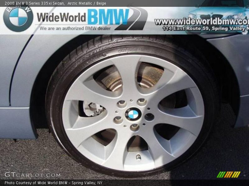 Arctic Metallic / Beige 2008 BMW 3 Series 335xi Sedan