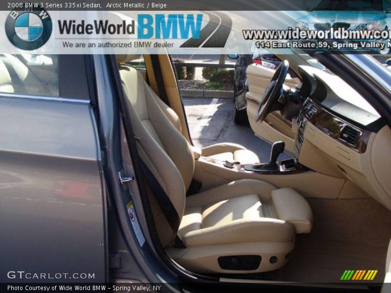 Arctic Metallic / Beige 2008 BMW 3 Series 335xi Sedan